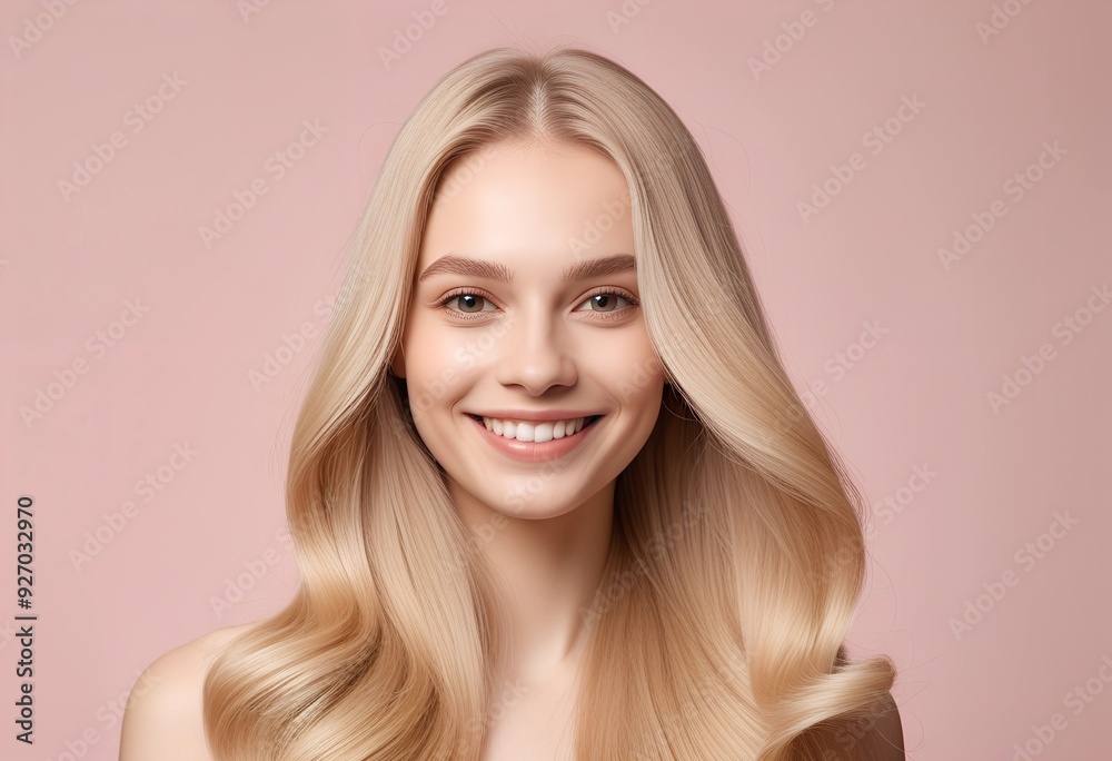 Fototapeta premium Blonde Hair Care Essentials for Perfectly Groomed Locks