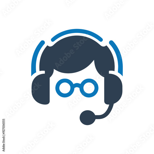 Tableau sur toile Customer service rep icon