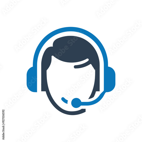 Vászonkép Customer service rep icon