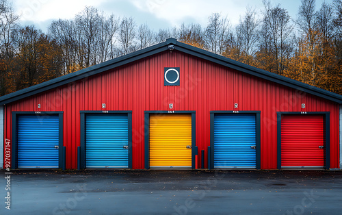 Mini Colorful Metal Self Storage Units: Warehouse and Garage Rental