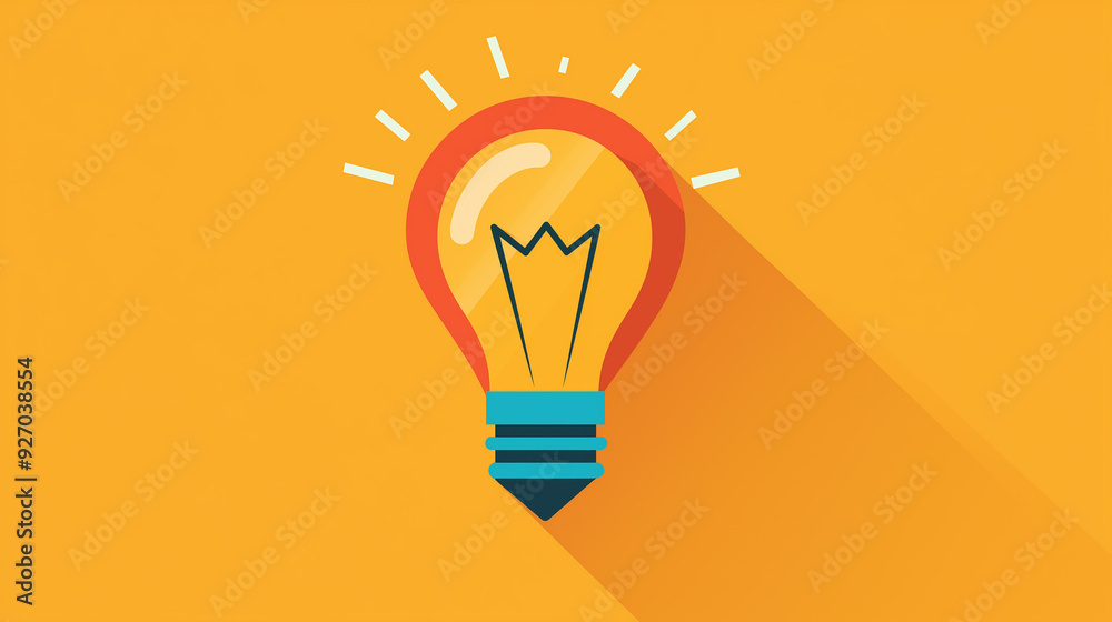 A distinctive light bulb that is often used as a symbol of ideas, creativity and innovation. The bright hue and an upward pointing arrow or light enhance the image to represent understanding.