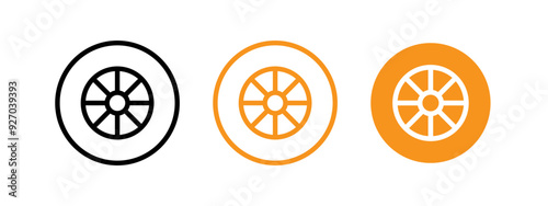 Car wheel icon web design in vector