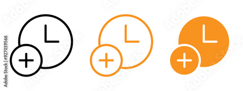 Extra hours icon web design in vector