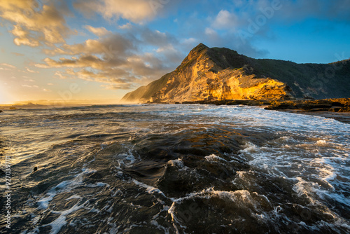 Gerickes Point Coastal Cliffs in sedgefield in the Garden Route magnificent weathered sandstone cliffs are the highest vegetated fossilised dunes in South Africa.