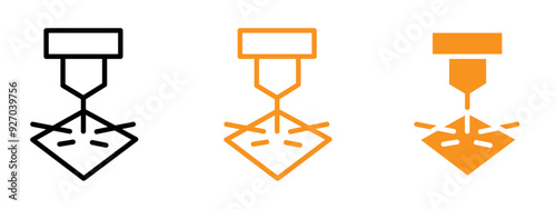 Laser machine icon web design in vector
