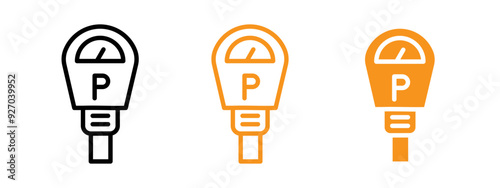 Parking meter icon web design in vector