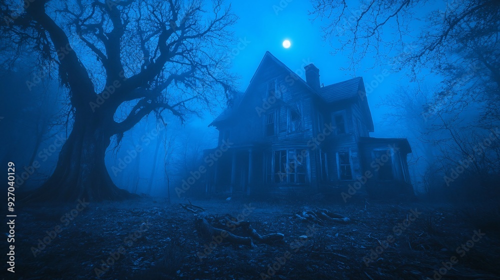 Haunting and Mysterious Gibbon Ghost House with a Halloween Theme Haunting and Mysterious Gibbon Ghost House with a Halloween Theme
