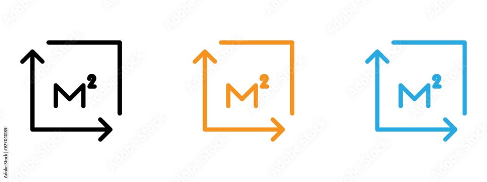 Square Meter icon web design in vector Square Meter icon web design in vector