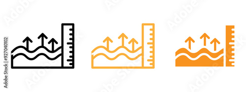 sea level icon web design in vector
