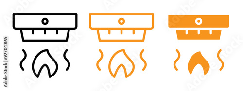 Smoke detector icon web design in vector