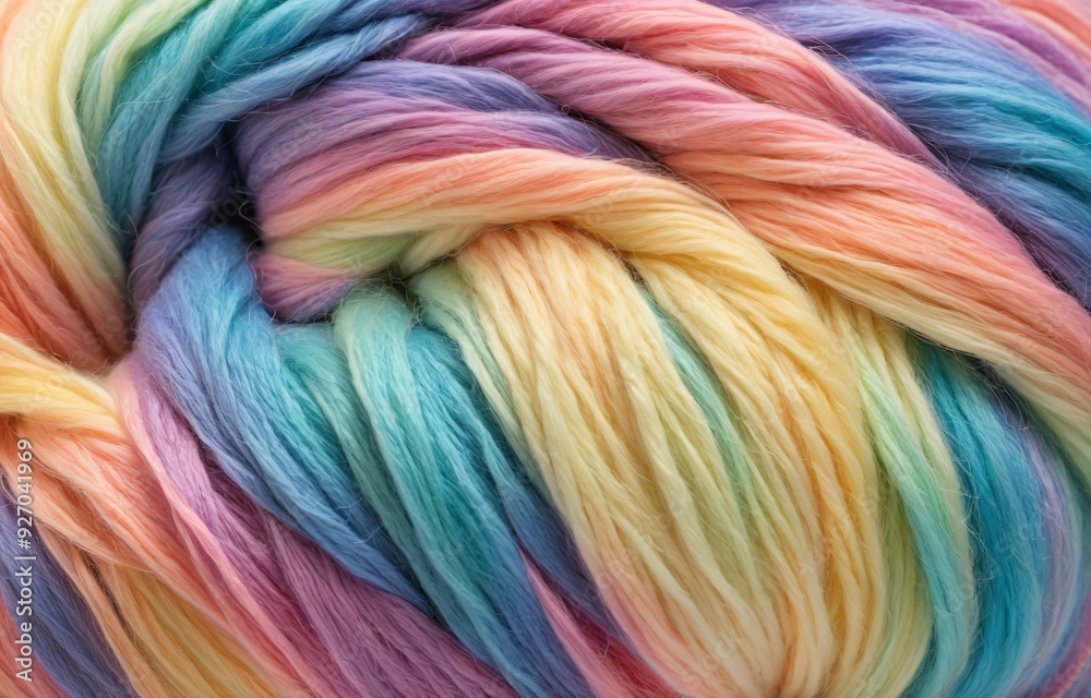 Pastel rainbow wool yarn texture background Pastel rainbow wool yarn texture background