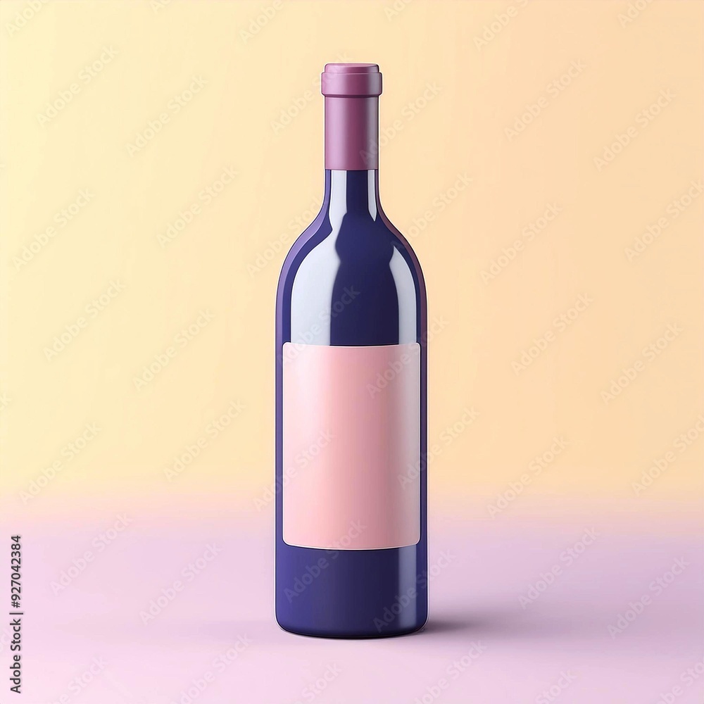 A stylish wine bottle with a minimalist design and a blank label, perfect for showcasing product sophistication. A stylish wine bottle with a minimalist design and a blank label, perfect for showcasing product sophistication.