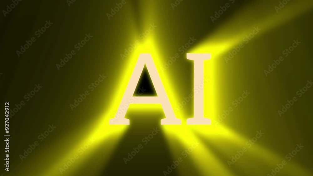 Animated text of words,ai,background with spotlight Animated text of words,ai,background with spotlight