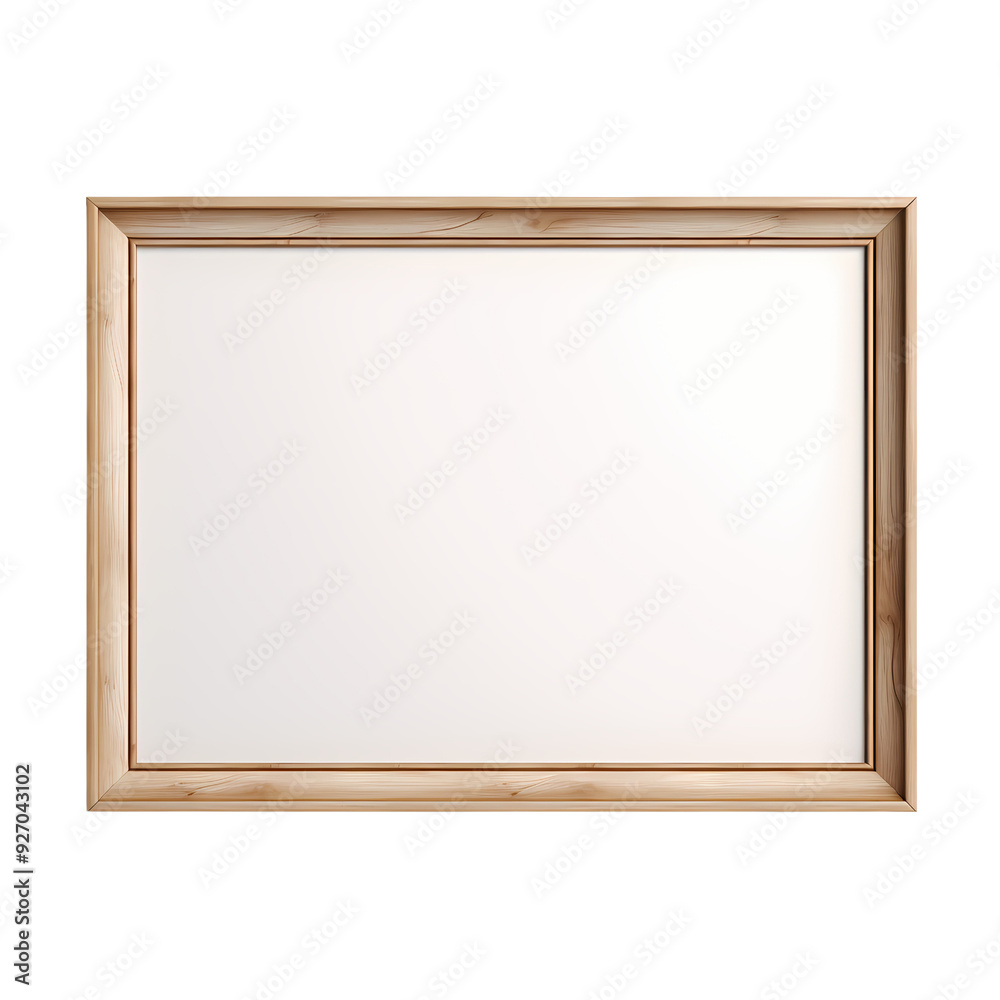 A simple wooden frame with a blank white canvas inside, ready for your artwork or design. A simple wooden frame with a blank white canvas inside, ready for your artwork or design.