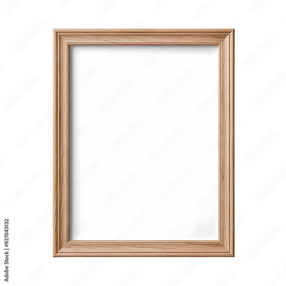 A simple, wooden picture frame with a blank white space inside. It's ready to be filled with a photograph or piece of artwork. A simple, wooden picture frame with a blank white space inside. It's ready to be filled with a photograph or piece of artwork.