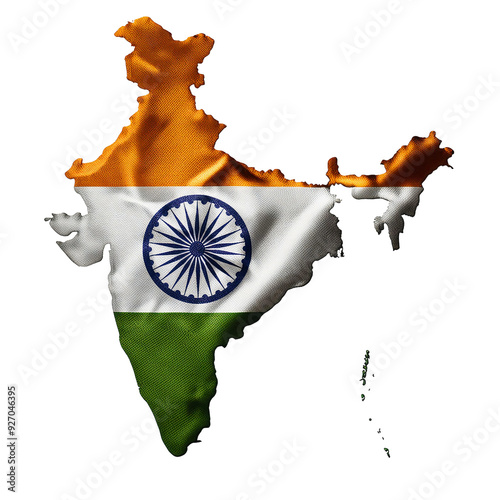 India Map with Flag and Cultural Icons PNG