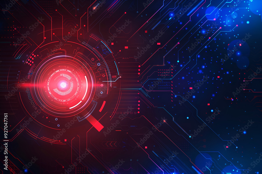 Obraz premium Futuristic Background in Abstract Style, High-Tech Neon Swirl, Abstract futuristic perspective background - digitally generated image