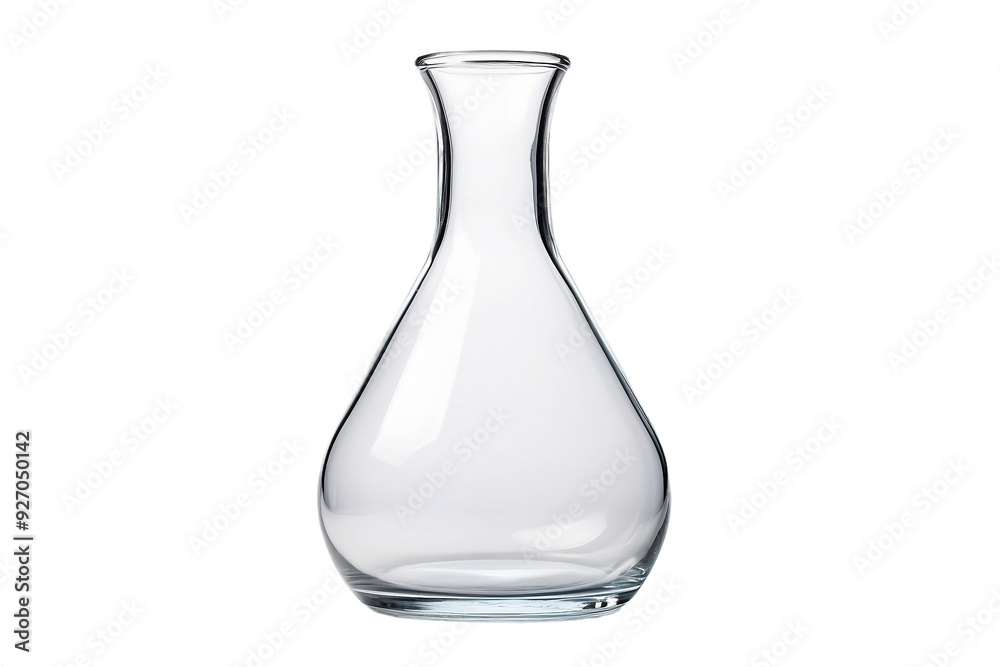 White background with glass carafe for presentation White background with glass carafe for presentation