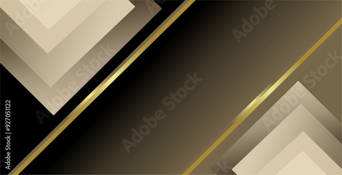 composition of lines, planes and geometric shapes with gradations of brown, gold and black that give a dynamic, elegant and luxurious impression as inspiration for applied art designs