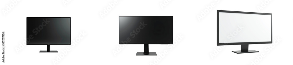 Set of monitor isolated on a white background. Set of monitor isolated on a white background.
