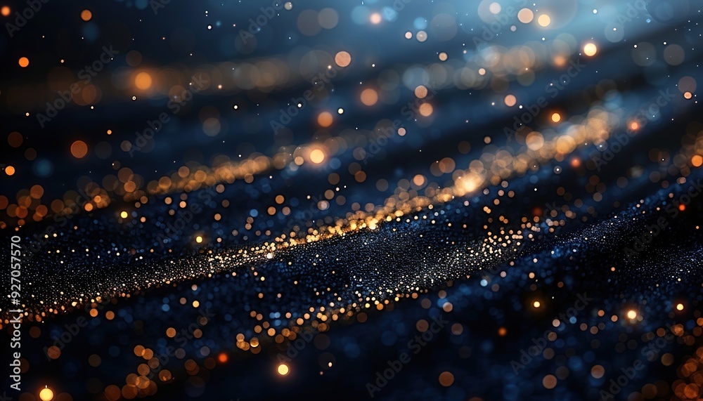 Obraz premium Dark Blue Background with Golden Lines 