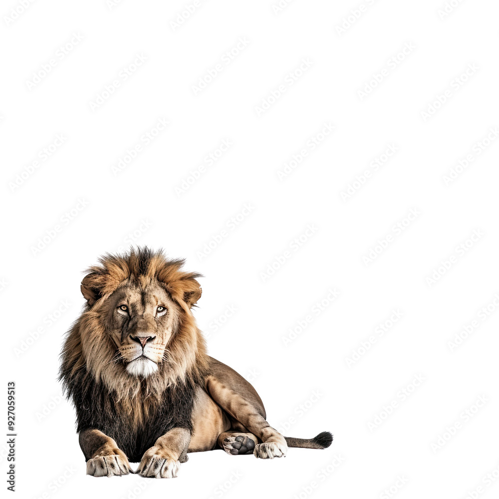 Obraz premium Majestic Lion on translucent