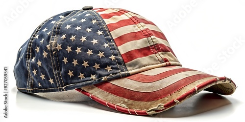 retro nostalgic vintage distressed classic iconic american baseball nostalgia worn vintage baseball caps photo