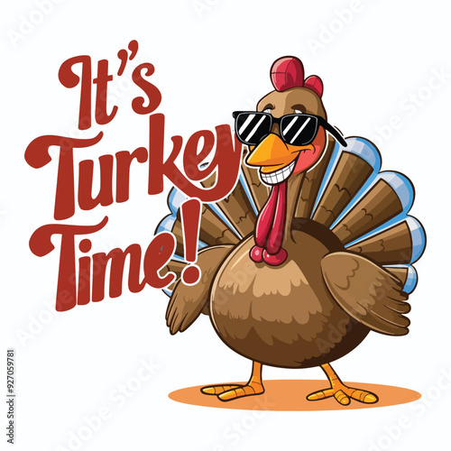 Its Turkey Time, Thanksgiving SVG   t-shirt design