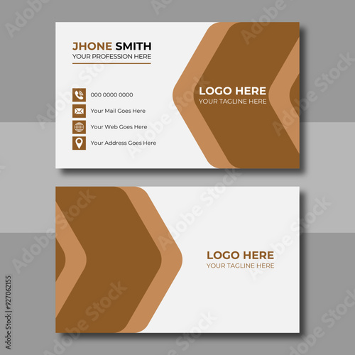 Modern business card design. Simple business card design photo