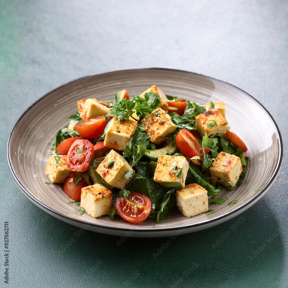 Indian healthy cuisine paneer salad Indian healthy cuisine paneer salad
