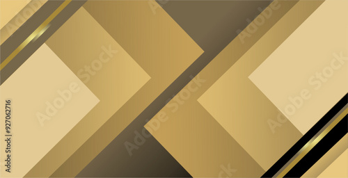 a composition of diagonal lines and rectangular areas with gradations of brown, black and gold that gives a dynamic, elegant and luxurious impression as inspiration for applied art designs