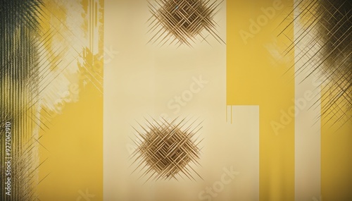 Abstract geometric pattern with diagonal lines and shapes 