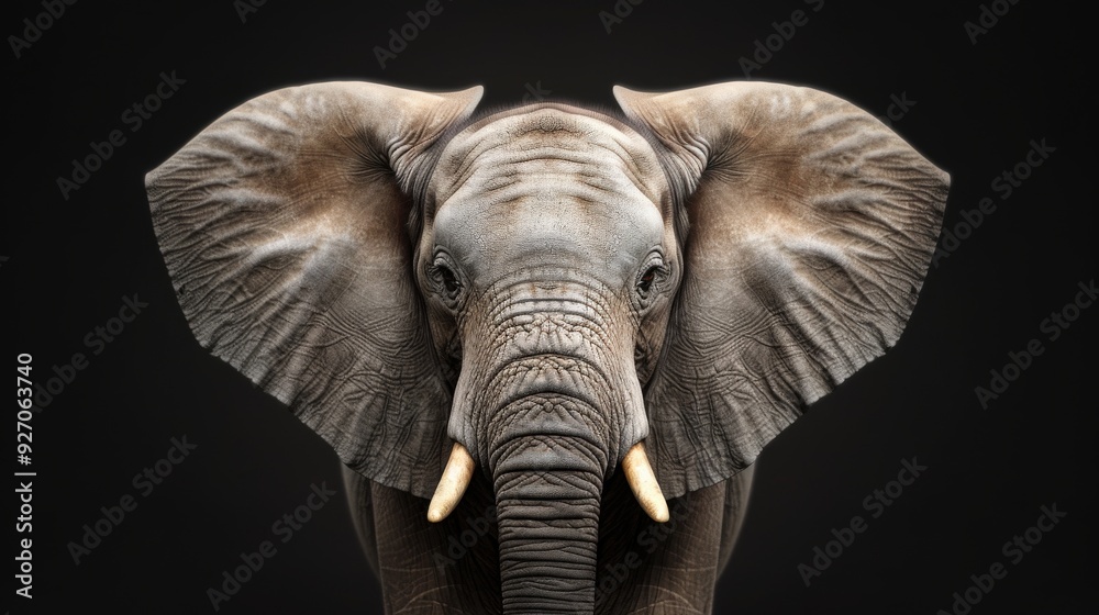 Fototapeta premium A cute circus elephant
