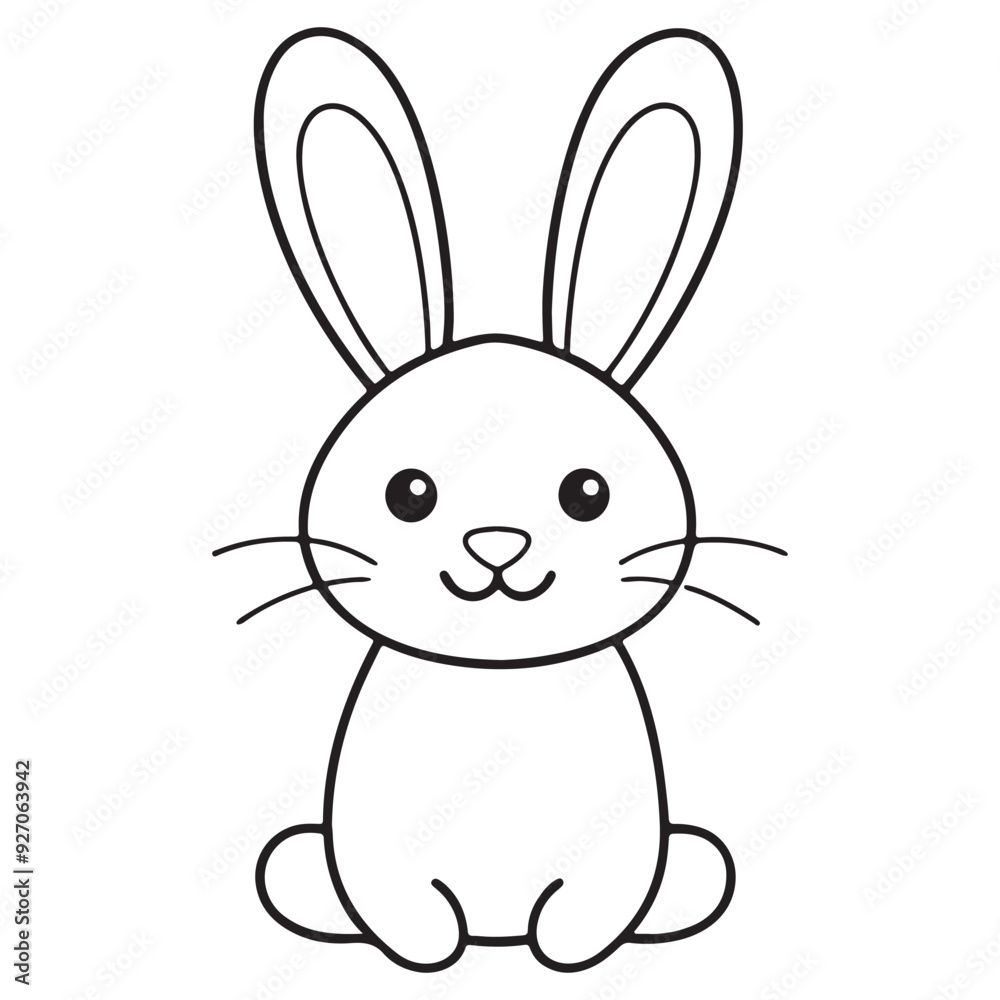 Adobe IllustratCute kawaii bunny and baby cartoon character coloring page vector illustration. Pet animal, mothers day colouring page for kidsor Artwork. Adobe IllustratCute kawaii bunny and baby cartoon character coloring page vector illustration. Pet animal, mothers day colouring page for kidsor Artwork.