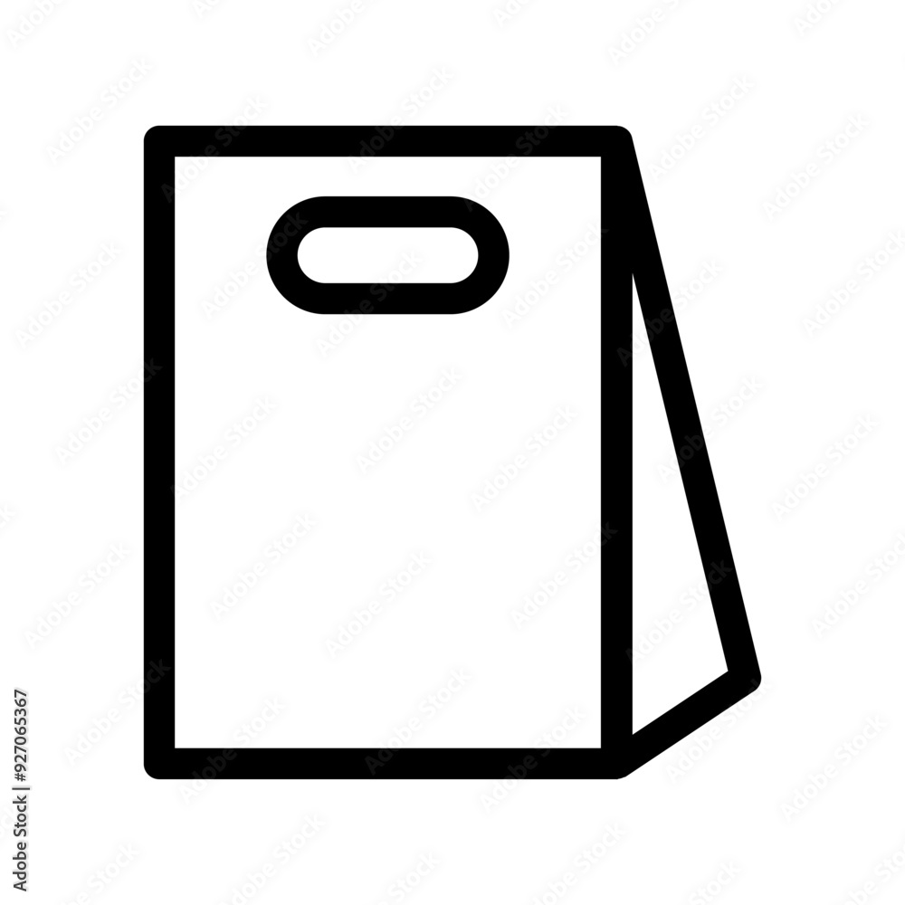 Shopping bag icon in thin line style vector illustration graphic design Shopping bag icon in thin line style vector illustration graphic design