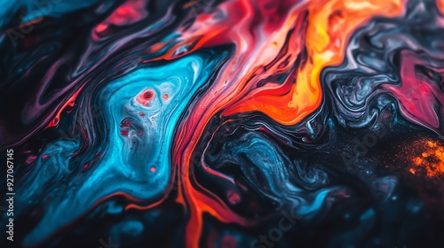 Abstract Swirling Colors