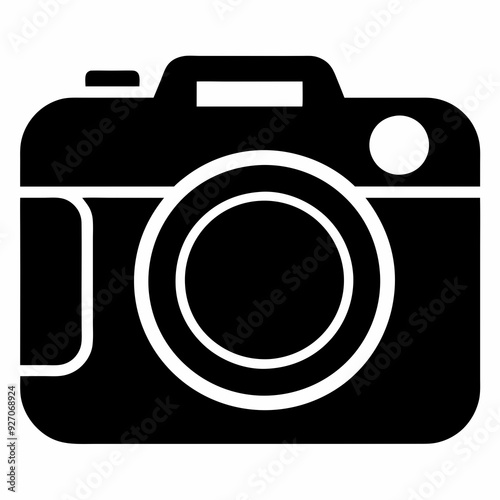 Camera isolated on white, camera vector illustration, camera vector art, camera silhouette, digital camera sameba vector icon, photo icon line art,eps