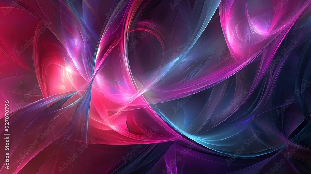 Abstract Background with Vibrant Swirls of Light and Color Abstract Background with Vibrant Swirls of Light and Color