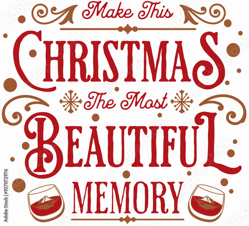 Fresh and Aesthetic Christmas PNG Graphic Resource T-shirt Design with Transparent Background