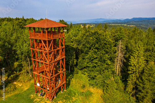 Wieża Eliaszówka, Beskid Sądecki, Lato, Poland, EU photo