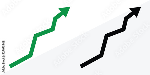 Free Download growth graph vector icons. Business chart. Financial rise up. Increase profit. green arrow pointing up grow business financial profit graph in eps 10. - GFXLoad