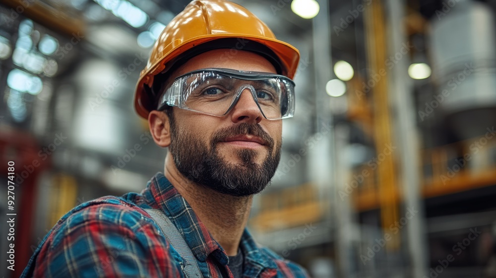 An engineer on site, standing tall in his safety gear, ready to tackle the challenges ahead An engineer on site, standing tall in his safety gear, ready to tackle the challenges ahead