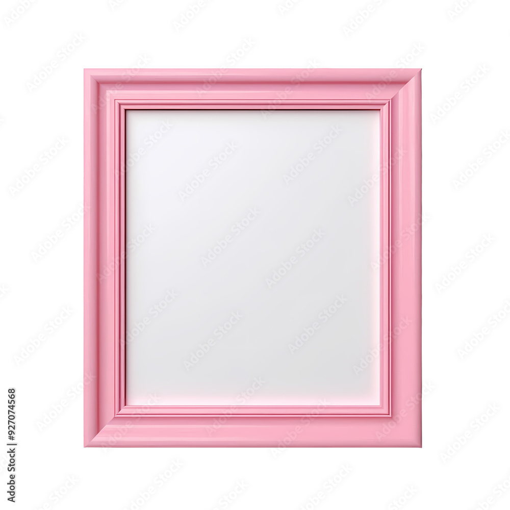 A bright pink picture frame isolated on a black background. A bright pink picture frame isolated on a black background.