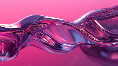 Abstract Pink Liquid Wave