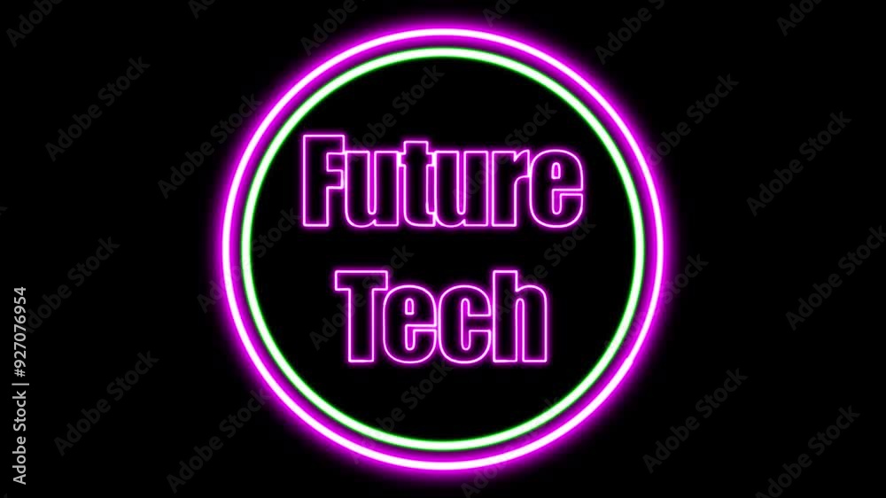 Future Tech Text Animation with Neon Glow – High-Quality Motion Graphic on Black Background, Ideal for Technology, Innovation, and Digital Future-Themed Projects – 4K Stock Animation Future Tech Text Animation with Neon Glow – High-Quality Motion Graphic on Black Background, Ideal for Technology, Innovation, and Digital Future-Themed Projects – 4K Stock Animation