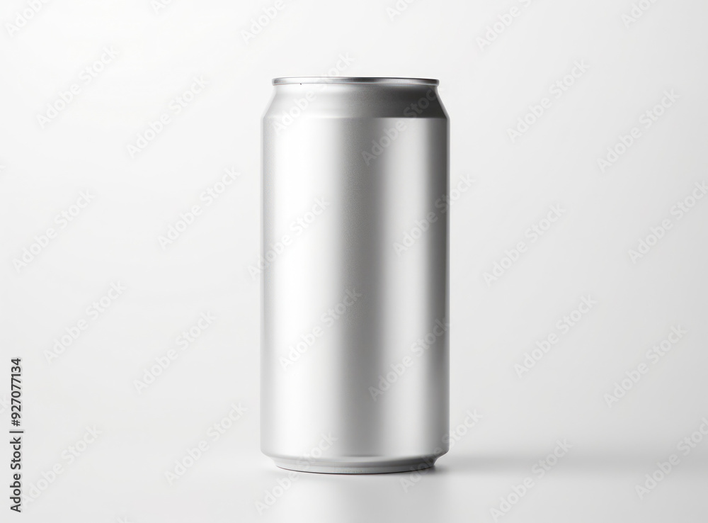 A clean aluminum can design mockup, ideal for placing a logo or illustration on a stylish background