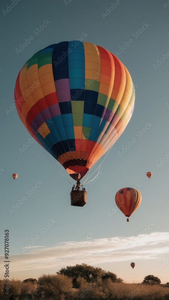 A balloon in a vertical image, ideal for background or wallpaper, creating an atmosphere of lightness and freedom A balloon in a vertical image, ideal for background or wallpaper, creating an atmosphere of lightness and freedom