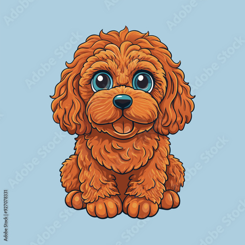 Haired dog cartoon vector illustration design