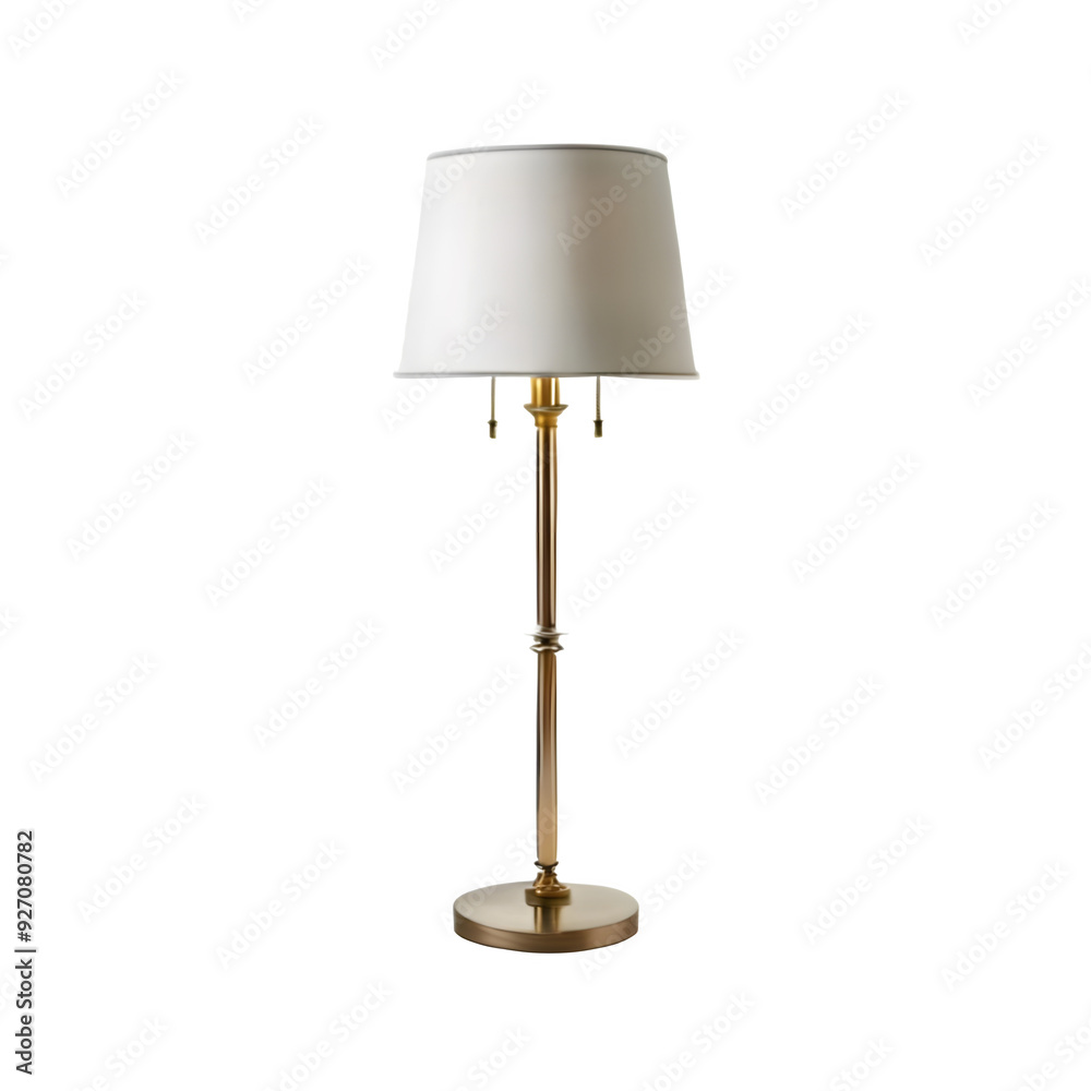 Isolated Brass Floor Lamp With a White Linen Shade on a Transparent Background Png, 3d Lamp, Cut Out Lamp Isolated Brass Floor Lamp With a White Linen Shade on a Transparent Background Png, 3d Lamp, Cut Out Lamp
