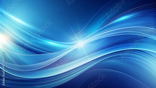 Abstract Blue Waves Background.